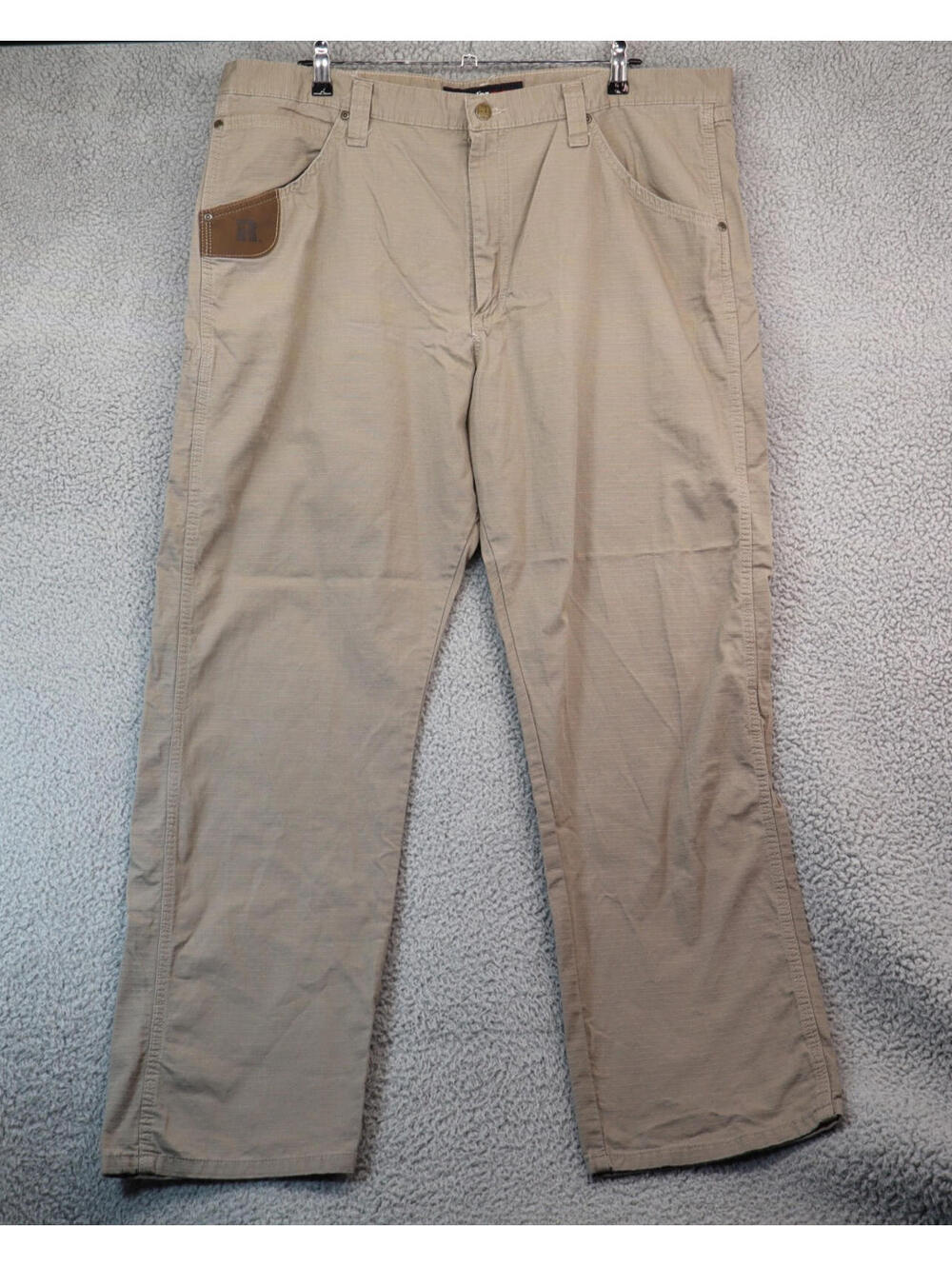 Wrangler Riggs Mens 40x30 Brown Ripstop Workwear Rugged